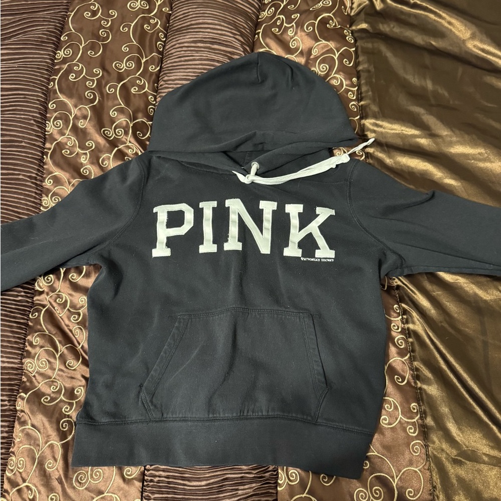 PINK Victoria's Secret Black Hoodie Sweater